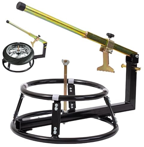 TOPWAY Motorcycle Tyre Changer Bead Breaker for 16''-21 Wheel Motorbike Tire Change Stand Dirt Bike Changing Stand Mount, Model 451329