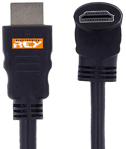 REY Câble HDMI mâle vers HDMI mâle coudé à 90 degrés Ultra HD 4K High Speed 3 mètres