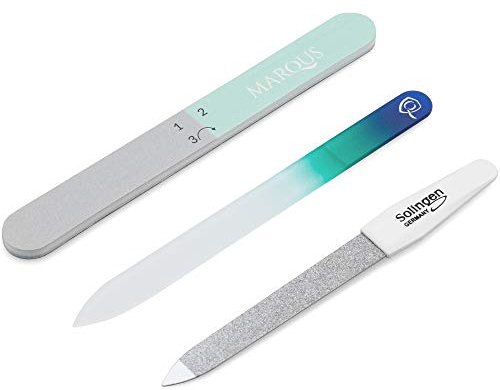 marQus Nagelfeilen-Set komplette Pflege mit Solingen Saphirfeile, Glasfeile und Polierfeile