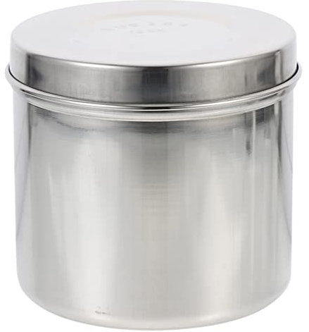 Lurrose jar cereal containers makeup case container with lid Candle jar cotton swab holder container Holder Dispenser Bathroom Storage Jars Stainless steel cookie jar