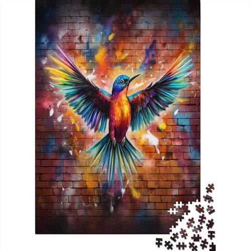 Puzzle Farbenfrohes Art Vogel Geschicklichkeitsspiel Erwachsene Puzzles Tier Clevere Rätsel 1000 Teile Geburtstagsgeschenk Für Erwachsene Für Erwachsene Kinder 1000pcs (75x50cm)