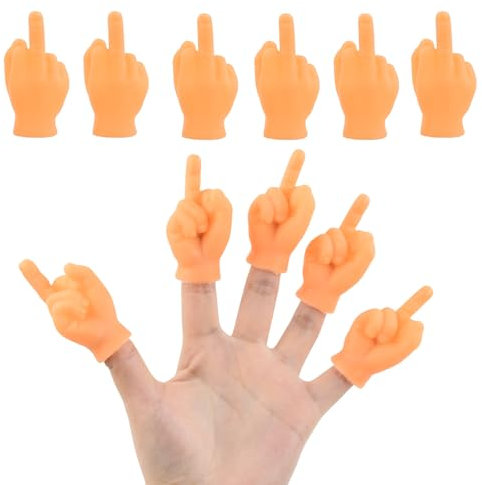 Kleine Hände Mittelfinger Puppets 11Stück, Mini Hände Gummi Lustige Minihände, Kleine Hände Fingerpuppe Set Mittelfinger Puppets für Geburtstagsfeiern Zaubertricks Haustiere Halloween Spiele Party