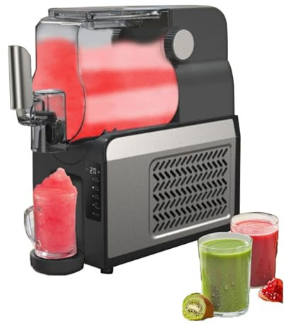 Electric Ice Crusher for Home,1.8L Frozen Ice Slush Machine with LCD Touch Screen and Removable Drip Tray, Adjustable 10levels Hardness and 5 Drinking Modes,-15-0° Temperature,for Making Snow Cones