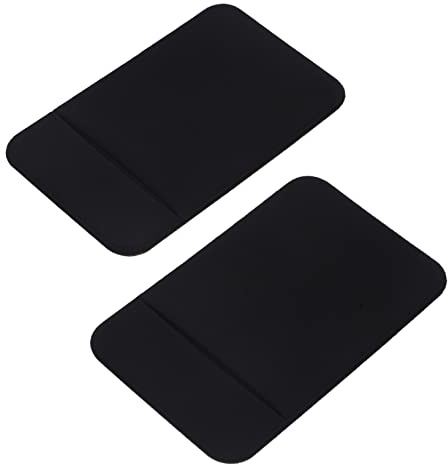 Tofficu Porta Carte Adesivo Per Cellulare 2 Pezzi, Manica Posteriore Flessibile Nera, Portafoglio Appiccicoso Per Documenti e Carte Di Credito, Supporto Sottile Per Uso Quotidiano