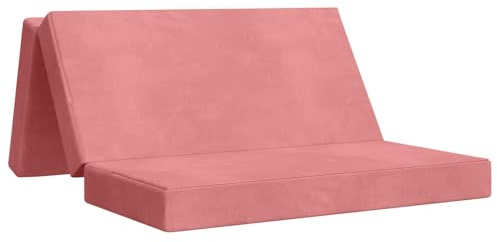 vidaXL Fällbar Soffbed 120 x 67 x 45 cm Rosa, Sovrum, Vardagsrum, Fällbar Soffbädd, Kompakt Soffa, Gästsäng, Mångsidig Möbel till Besökare