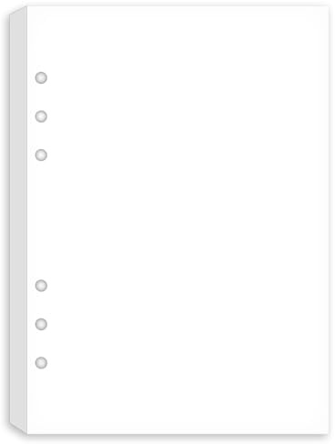 Blanko-Papier, A5, 6 Stück, gelocht, 100 g/m², weißes Blanko-Papier