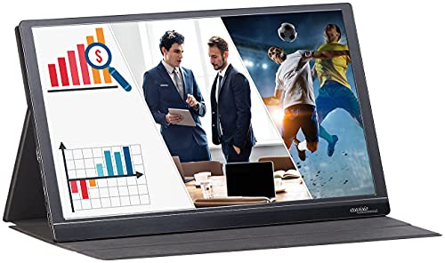 auvisio Mobiler Full-HD-IPS-Monitor, 39,6 cm (15.6), USB Typ C, HDMI