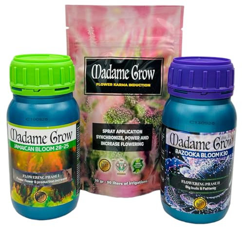 MADAME GROW - Engrais Organique - Engrais Floraison - SPÉCIAL INTERIEUR - (2x250 mL+30gr)