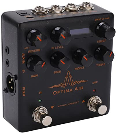 Guitar Simulator Eujgoov Dual Switch Metal Simulator Pedalzubehör mit Vorverstärker für Akustikgitarre und E-Gitarre