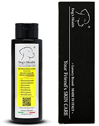 Dog's Health – Glanzshampoo für Hunde 500 ml - Hundeshampoo mit NEEM-ÖL und Aloe Vera, auch als parasitenabweisendes Hundeshampoo, 100% Bio-Pflanzlich ohne GVO