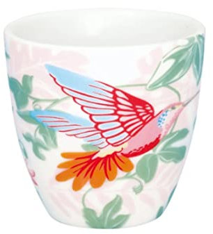 GreenGate - Mini Latte Cup, Becher - Fallulah - Keramik - Farbe: White/weiß - (ØxH) 7 x 6,5 cm