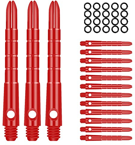 CyeeLife Aluminum Dart Schäfte 15 Stück,2BA Dartpfeile Stems 40mm Rot