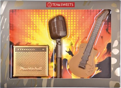 Rock Musik I Musikset I Schoko-Rockmusik-Set aus Schokolade I Schoko Gitarre