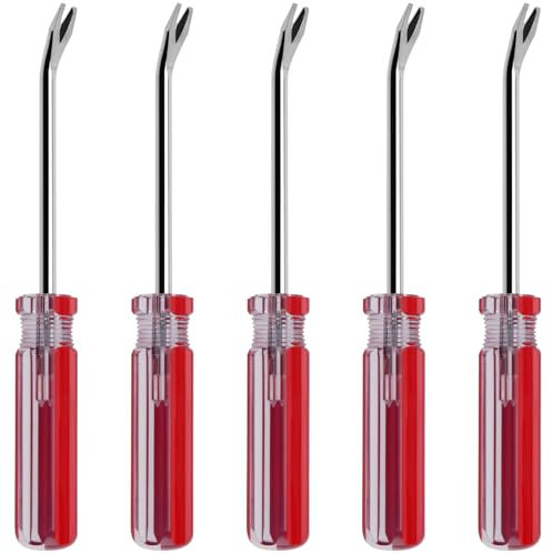 MUKLEI 5 PCS Tack Puller Tool, Carbon Steel Tack Lifter Tool, Tack Remover Tool Nail Puller Remover Tool for Furniture, Floor, Frame Nails Removing