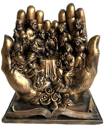Tuzsocr Statue des letzten Abendmahls, religiöse Jesus-Figur, Jesus-Dekor für Christen, Weihnachtsdekoration, religiöse Geschenke, geeignet für Kaminsims, Esstisch, Wohnzimmerdekoration für