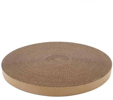 Kratzbrett Katze Austauschbare, Runde Kratzpappe Kratzmatte, Doppelseitige Kratzpappe Durchmesser 38cm, Höhe 2.8cm für Katzen, Hochwertiger Austauschbare Karton Widerstandsfähig Katzenmöbel