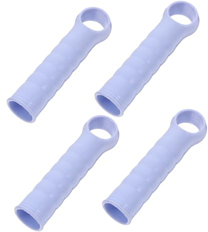 SKISUNO 4pcs Plastic Handle End Cap Replacement for Mop Rod Handles Threaded Tip for Reaching Pole Broom Tube Tail Hanger