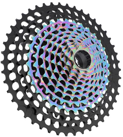 Generic Cykelkassett, 9-46 Axelform CNC Ihålig Klättringsutrustning Smidig Skiftande Höga Spänningar för XD Freehub (Svart färgglad)