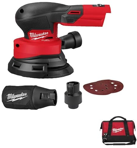 Milwaukee M18FROS125-0B Exzenterschleifer mit Tasche, 18 V, 125 mm, nur Korpus
