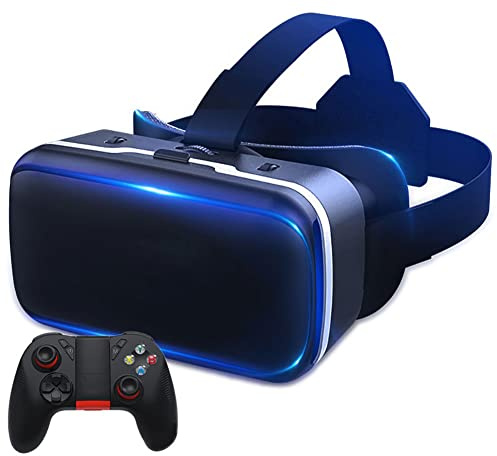VR Headset mit Controller für 4,7-6,6 Zoll Handys - 3D-Spiele und VR-Videoerlebnis für Kinder und Erwachsene