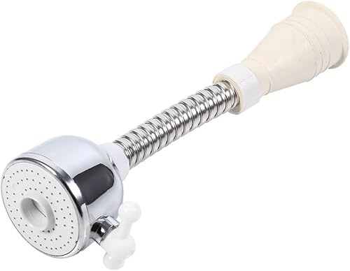 Wasserhahn Aufsatz 360°Drehbarer, Wasserhahn Verlängerung Flexibel, 18cm Wasserhahns Extender für Küche, Verlängerungshahn für Küchenspüle, Perlatoren