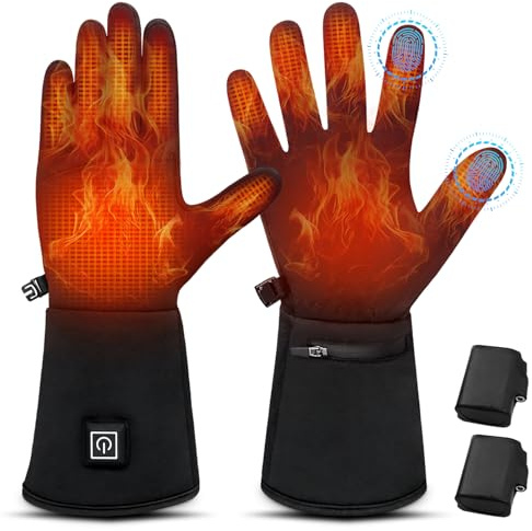 WUEAOA Pro Gants de ski pour hommes & femmes - Gants de snowboard isolés et imperméables, compatibles avec écran tactile,