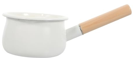 STOBAZA Pentolino Smaltato per Alimenti per Pentola Antiaderente Leggera con Piatto per Cottura Uniforme Manico per Uso Mano in Cucina