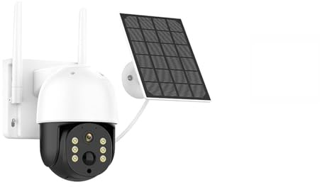 CVFRDD 2K HD 4G SIM Card Solar Camera 4MP Outdoor Wireless Built-in Battery Powered PTZ Camera PIR Human Detect 2-Way Audio(4G Add 64G Card)