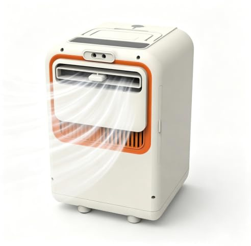 RUODATONLY Condizionatore Portatile Senza Tubo, Climatizzatore Portatile Silenzioso con Compressore, Deumidificatore e Controllo Intelligente per Camera e Ufficio