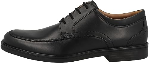 Clarks Un Aldric Park Mens Black Leather, 8.5
