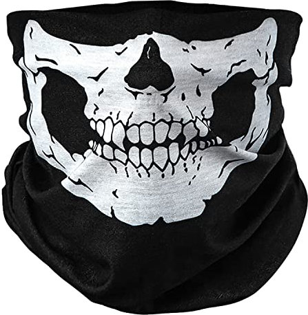BlackNugget Totenkopf Skelett Skull Halloween Kostüm Multifunktionstuch Multifunktionsschal Schlauchmaske Schlauchtuch Schlauchschal Halstuch Sturmmaske Sturmtuch Funktionstuch Funktionsschal Maske