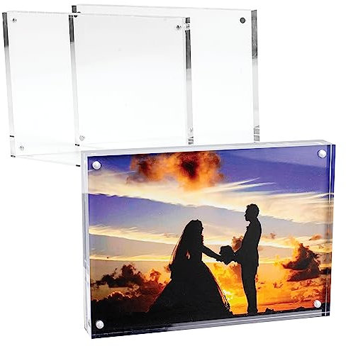 Mammoth DuraClear Cadre Acrylique 13x18 - Sans Cadre, Design Épais - Idéal pour Portraits, Impressions d'Art, et Événements Mémorables