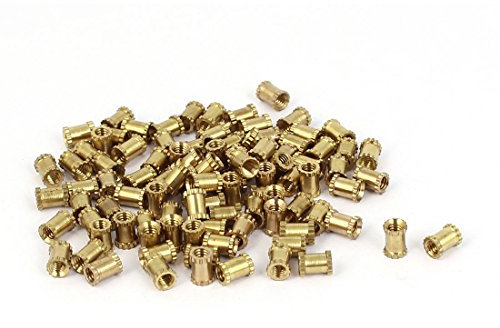 Aexit M2.5x5mm 4mm OD Brass Embedded Knurled Insert Thumb Nuts 100pcs (dbfe6c39f87e2aad74aa12f2bb66db46)