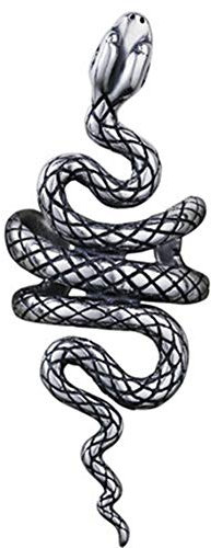 TIZIKJ Vintage Punk Snake Earring Clip On Ear Cuff Wrap for Men Women 925 Sterling Silver, No Piercing Required Clip on Cartilage Tragus,RightEar