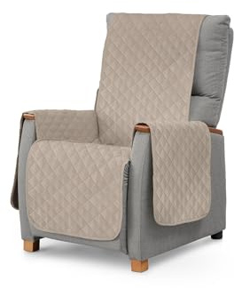 Textilhome Couvre Canapé Circus 1 Place 55 cm Réversible Matelassé Beige | Protection matelassée réversible pour canapé, confortable, résistante et idéale pour un usage quotidien avec animaux.