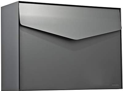 MEFA brevlåda Letter 111 (postlåda med säkerhetslås, brev design, storlek 312x430x178 mm) Basaltgrau
