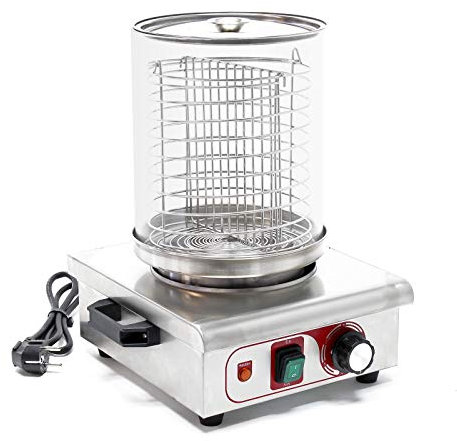 Máquina de perritos calientes Cocedor de Hot Dogs Calentador de salchichas 450W Hostelería Fiestas