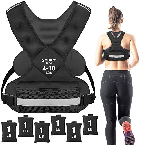 Aduro Sport verstellbare Gewichtsweste, Workout-Ausrüstung, 4-4,5 kg, 11-9 kg, 9-9 kg, Körpergewicht-Weste für Männer, Frauen, Kinder