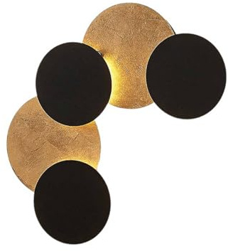 Lindby LED LED-vägglampa, vägglampa inomhus 'Grazyna' (modern) i Svart av metaller för vardagsrum/matsal (5 lamor, glödlampor ingår) - väggspotlight, vägglampor sovrum/vardagsrum