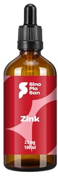 Zink 25 mg droppar || 100 ml || zinksulfat || Alkoholfri || vegansk och tillverkad i Tyskland