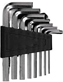 5/8/11 piezas Llave Allen Llave métrica Llave en pulgadas L Llave tamaño Llave Allen Juego de herramientas de brazo corto Fácil de llevar en el bolsillo (Color : Black 8PCS metric) (Black 8pcs m
