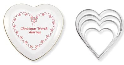 Scatola tagliabiscotti cuore Layla cuore bianco