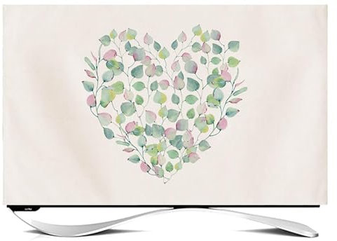Housse intérieure de télévision de 81,3 à 165 cm, protection d'écran de style européen anti-poussière pour TV LCD LED de forme incurvée en tissu pour décoration intérieure (taille : 52 pouces, couleur