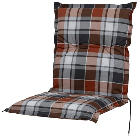 Auflage Niederlehner Neckar 10610-440 terrakotta-grau-weiß kariert 98x48x8 cm Sun Garden