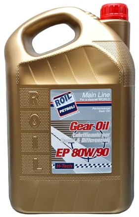 5 Litri di Roil GEAR HD 80W90 EP GL-5 - Olio CAMBIO per AUTO, MOTO, FURGONI, CAMION ►NUOVA FORMULA◄ che MIGLIORA la Lubrificazione e Protezione degli Ingranaggi