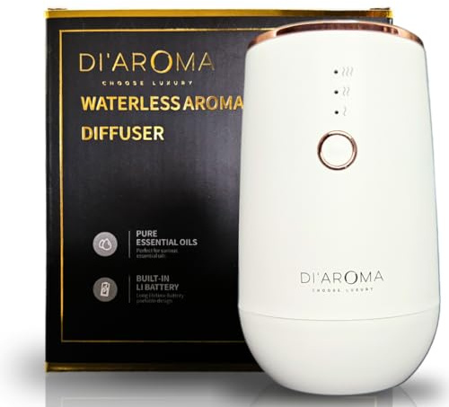 Di'Aroma - Diffusore di oli aromatici senza acqua, portatile, ricaricabile, USB di tipo C, per aromaterapia, 100% puro concentrato, diffusore nebulizzatore per auto, ufficio, casa, camera da letto,