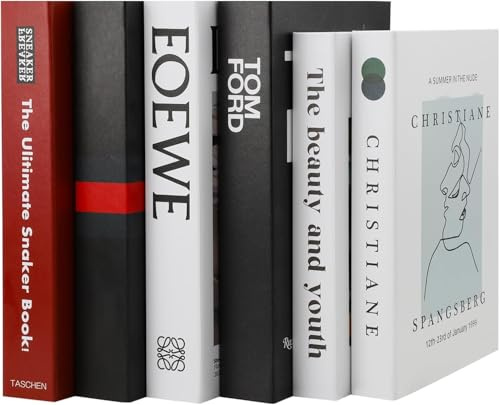 6 Pezzi Libro Decorativo Di Moda, Libri Decorativi per L'arredamento Della Casa, Libri Decorativi Moderni con Copertina Rigida, Libri da Esposizione per La Decorazione Del Soggiorno Moderno (C)