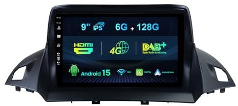 MISONDA [Built-in DAB+4G+DSP+Carplay] 6G+128G 9 IPS 2 Din Android 15 Car Stereo For Ford Kuga Escape 2013-2016-[Free Camera+Mic] SWC BT WiFi AUX RDS FM AM Head Unit