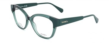 MAX&Co. Brille mit Sehstärke für Damen optional mit Sonnenbrillentönung oder Blaulichtfilter, Rund, gefertigt aus Kunststoff, Modell: MO5117 (inklusive Brillenetui)