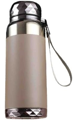 Mug Isotherme Garcon Gourde Isotherme Bouteille Isotherme Flasques Inox Café Tasse Alimentaire Chaud Sport Gobelet D'eau Pour Voiture 360° Et étanche Corde à Main Nylon (800ml,brown)